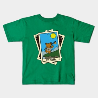 TAROT CARDS DECK | THE FOOL. | FORTUNE CAT Kids T-Shirt